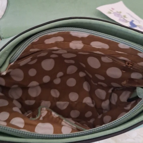 Silk Sparrow Studded   Crossbody Purse Sea Green - Picture 10 of 13